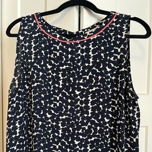 Loft Outlet Large Blouse Blue and White Print